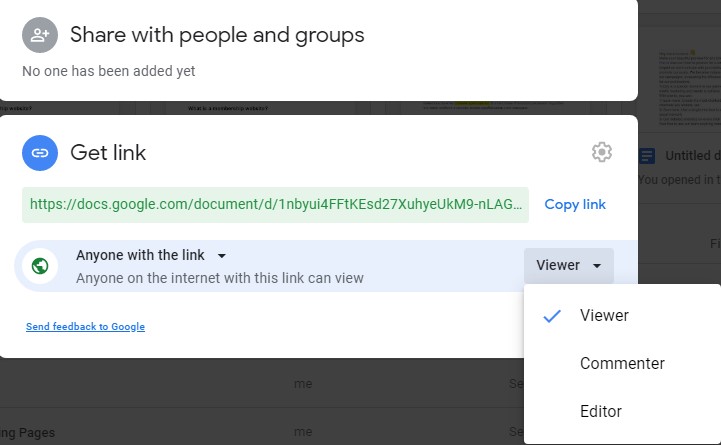 Docs google com sharing