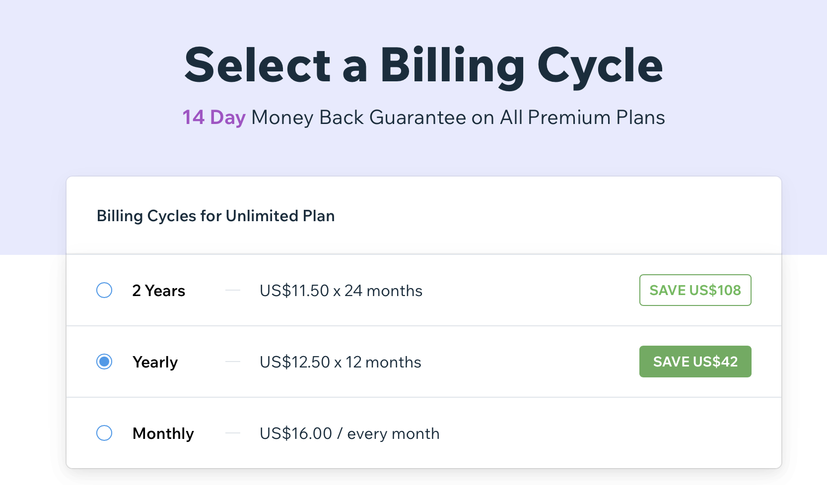 wix pricing unlimited