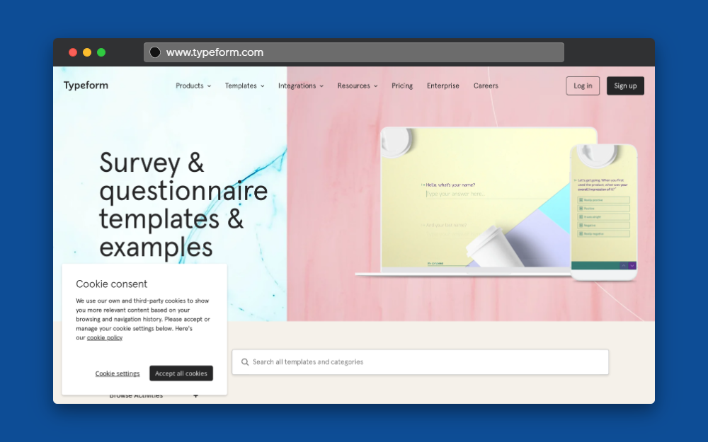  Typeform will allow you to easily create surveys and gather data 