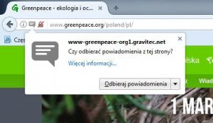 greenpeace powiadomienia web push