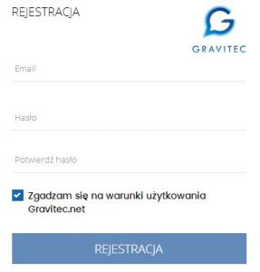 rejestracja - powiadomienia web push Gravitec