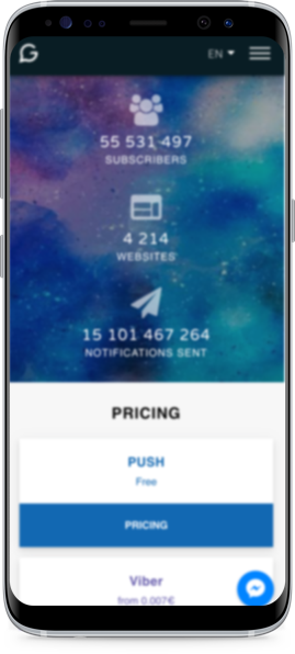 Examples of push-notificiations on mobile phone